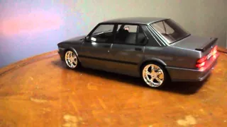 "WORKING LIGHTS" Norev 1986 BMW M535i (E28) Gray Color  Scale 1/18 Diecast Car