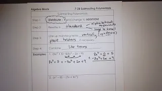 7-2B Subtracting Polynomials