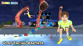 Banjir, Yuta Parkour Malah Jumpa Ulat Cacing Raksasa di Mobil Monster 😱😰 | Sakura School Simulator