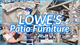 LOWE'S PATIO FURNITURE OUTDOOR DECOR 2023 SHOP WITH ME