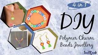 ✨Craft Magic Unleashed! DIY Jewelry with Indikonb's Polymer Charms Kit 🌈 | Watch & Create!