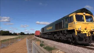Freight trains on Great Eastern Mainline and Felixstowe Line - 02/10/19