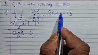 Subtract the following fraction