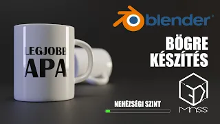Blender 3.3 | Bögre modellezése és textúrázása | Blender kezdő magyar tutoriál videó