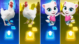 Chicken Songs VS Talking Angela VS TilesHop EDM Rush