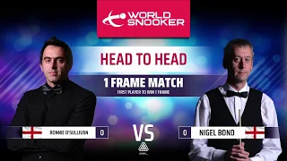 Snooker 19. RONNIE O'SULLIVAN VS NIGEL BOND.