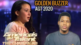 REACTING to Golden Buzzer: 10-Year-Old Roberta Battaglia Sings Lady Gaga's "Shallow" - AGT