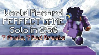 [WORLD RECORD] Bedwars Solo Perfect Game in 2:56