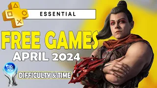 PS Plus Essential Games April 2024 | Free Games PS4, PS5 - Platinum Difficulty & Time