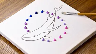 Extraordinary Attorney Woo's Favorite Whale🐋 Acrylic Painting on Canvas #982｜Oddly Satisfying ASMR