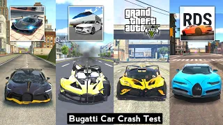 Bugatti Car Crash Test in 3D Driving Class, Extreme Car, Car Simulator 2, Real Driving School, GTA 5