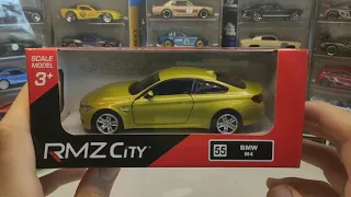 BMW M4 car scale model review RMZ City 1:32 1:34 1:36 diecast collection hobby