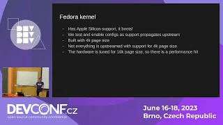 Fedora Asahi Remix - DevConf.CZ 2023