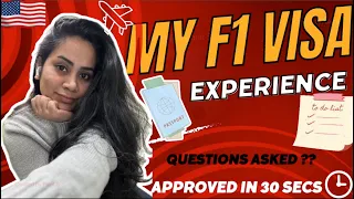 MY F1 VISA INTERVIEW EXPERIENCE | APPROVED IN 30 secs | MUMBAI CONSULATE | MS IN USA 🇺🇸 | Q's ASKED