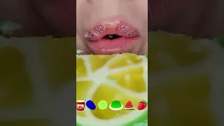 ASMR Satisfying Eating Emoji Food Challenge #youtubepartner