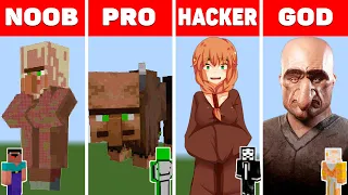 MINECRAFT NOOB vs PRO vs HACKER vs GOD Minecraft Pixel art: Villager / Animation