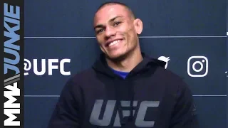 Sheymon Moraes talks to media at UFC Philadelphia media day