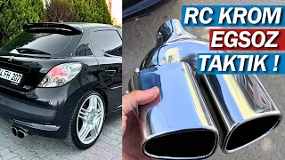 Peugeot 207 RC Krom Egzoz Ucu & Düz Boru Montaj #carvlog #sanayi