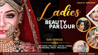 Beauty parlour shop banner design  How to beauty parlour banner design 2023