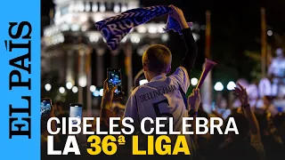 REAL MADRID | Cientos de madridistas reunidos en Cibeles para celebrar la 36º Liga del equipo