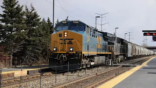 CSX 7028 (CM44AC) leads CP 647 at Lake Cook Road