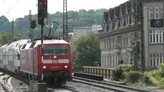 BR 120 mit ein SBB Stadler Kiss in Bielefeld