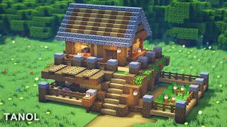 ⚒️ Minecraft : How To Build a Survival Farm House_[마인크래프트 건축 : 야생 농장 집 만들기]
