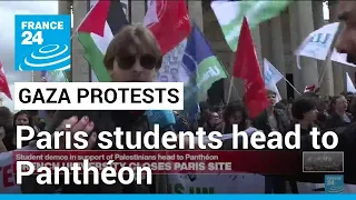 'Students want peace': Gaza protests continue outside Paris Panthéon • FRANCE 24 English