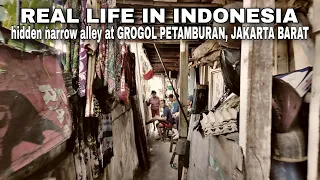 GANG SEMPIT TERSEMBUNYI di PINGGIRAN REL KERETA API GROGOL PETAMBURAN.JAKARTA BARAT Indonesia 🇮🇩
