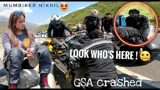 @MumbikerNikhil came to RESCUE us!!!!! BMW GSA 1250 crashed | EPISODE 2 | SPITI | @CherryVlogsCV