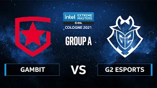 CS:GO - Gambit Esports vs. G2 Esports [Mirage] Map 1 - IEM Cologne 2021 - Group A