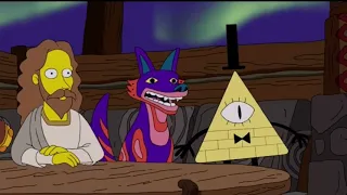 Bill Cipher Cameo in The Simpsons "Buy crypto, suckers!