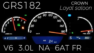 (GRS182) CROWN Loyal saloon  acceleration test,cruise engine RPM. (TOYOTA 2005y)Japan specification.