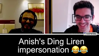 Anish’s Ding impersonation | Sagar Shah can’t stop laughing | Anish Giri strikes again