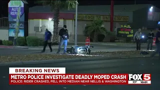 Moped rider killed in east Las Vegas Valley crash