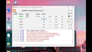 [Solved] Error: MySql Shutdown Unexpectedly [2023 Update] MySql not starting in Xampp Server