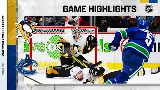 Penguins @ Canucks 12/4/21 | NHL Highlights