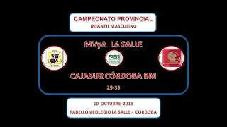 MVyA LA SALLE vs CAJASUR CÓRDOBA BM INFANTIL MASCULINO 20-10-18.