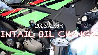 2023 ZX6R INITIAL 1ST SERVICE | OIL CHANGE AFTER 600 MILES