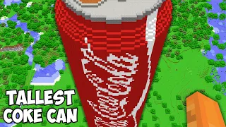 I found LONGEST COLA CAN in Minecraft ! What's INSIDE the TALLEST COLA BOTTLE ?