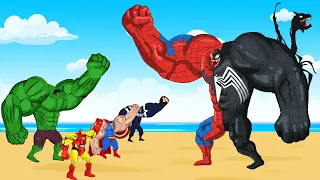 Team Hulk, Iron Man rescue Spiderman From GIANT-SPIDER VENOM: Returning from the Dead SECRET - FUNNY