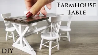 DIY Miniature - Farmhouse Table