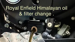 Royal Enfield Himalayan Oil & Filter change motorcycle maintenance