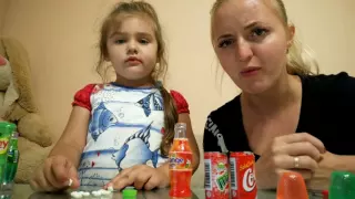 Пробуем конфетки с разными вкусами Coca-cola, Fanta, Sprite