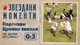 Partizan - Crvena zvezda 0:3 | 118. derbi (21.4.2002.), highlights