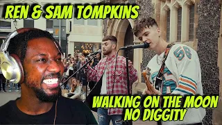 Ren & Sam Tompkins - Walking On The Moon / No Diggity (Live Performance) | REACTION