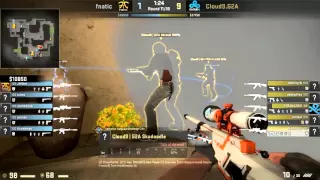 CSGO: POV Cloud9 Skadoodle vs fnatic (20/8) mirage @ FACEIT League 2015 Stage 2 Finals