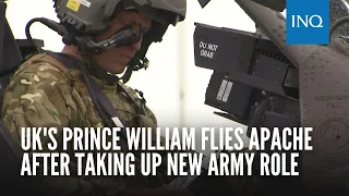 UK's Prince William flies Apache after taking up new army role