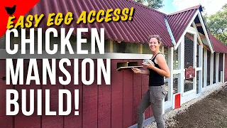 How to Build a BIG Chicken Coop with Storage