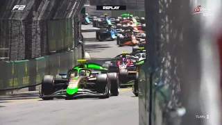 Start crash 2024 F2 Monaco Sprint
